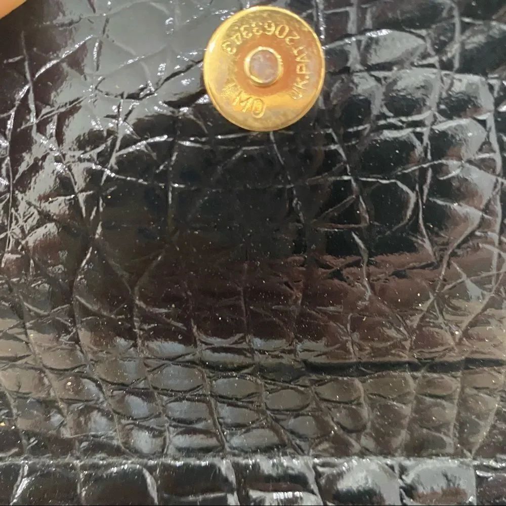 🌟 VINTAGE Faux Croc Patent Crossbody Purse Bag - Picture 6 of 9
